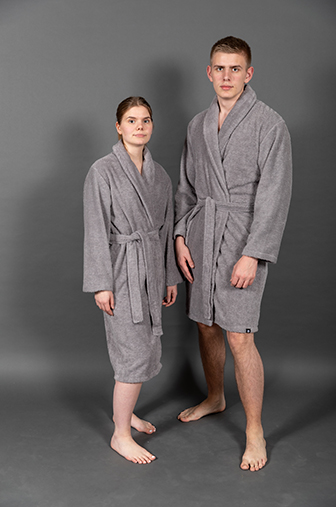 Bryn baðsloppur úr 100% handklæðabómull