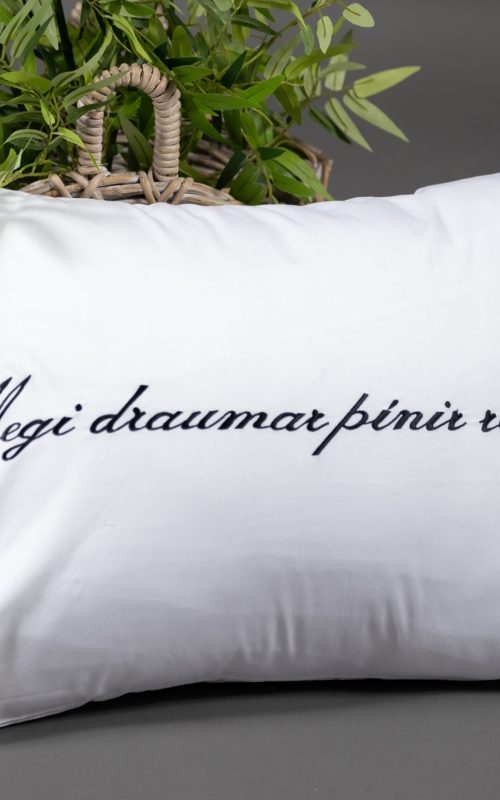 Megi draumar þínir rætast – koddaver úr Pima bómull – 50x70 cm