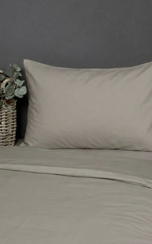 Einlit koddaver úr 100% Pima bómull – 50x70 cm