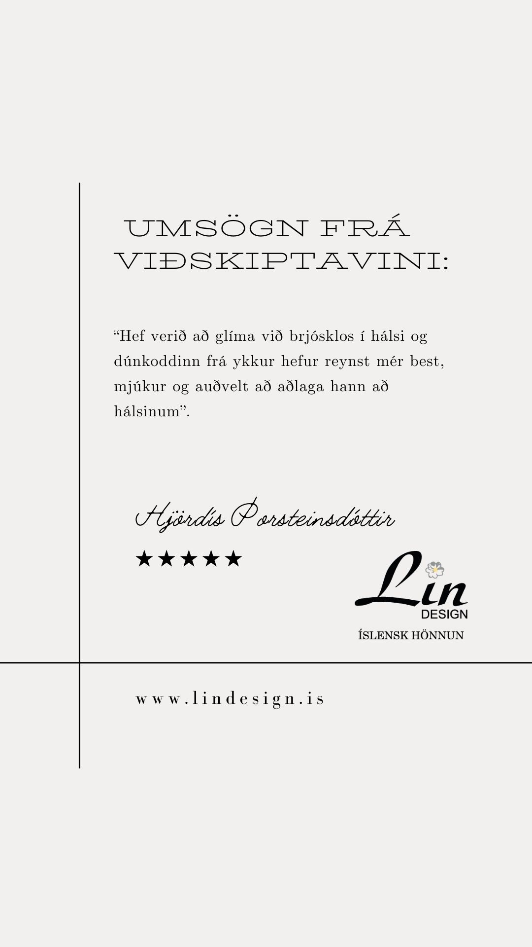 Lín Design lúxusdúnkoddi – 100% andadúnn, RDS & OEKO-TEX® vottaður - Veldu stuðning: 200 g • 400 g • 500 g • 600 g