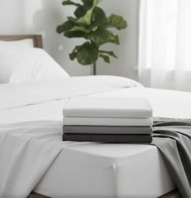 Pima bómullar teygjulak – 380 langþráða silkimjúk bómull með 40 cm kanti