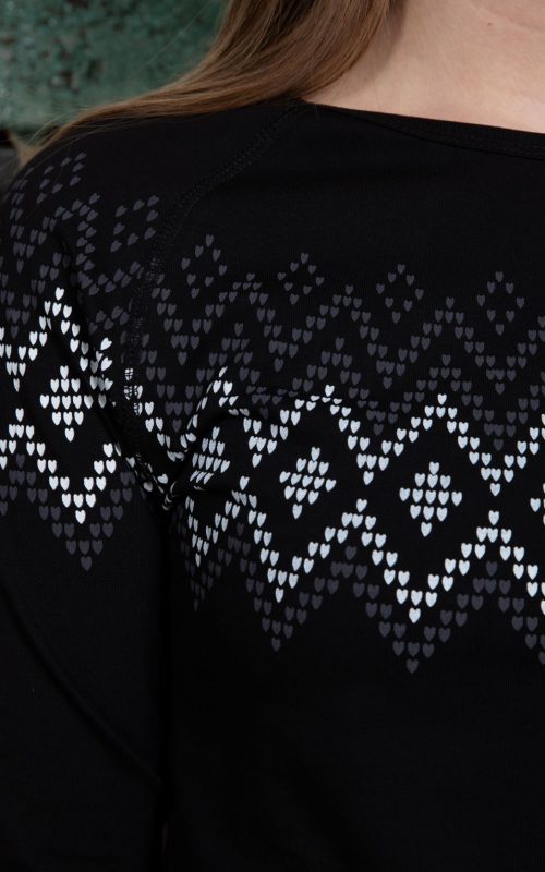 Arna bolur með lopapeysumynstri – svartur eða drappaður