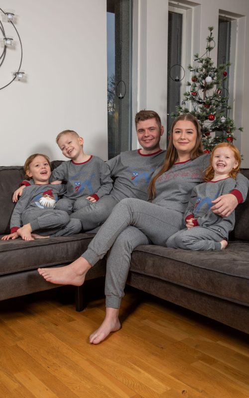 Jólarós rúmföt með krosssaumsmynstri