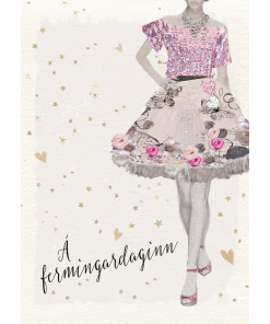 Fermingarkort – tvöfalt með umslagi