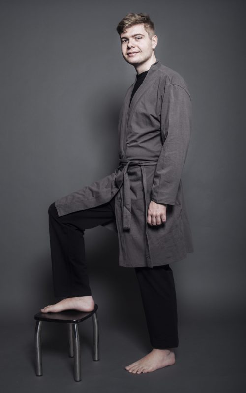 Sloppur grár bómull –  Unisex stærð S
