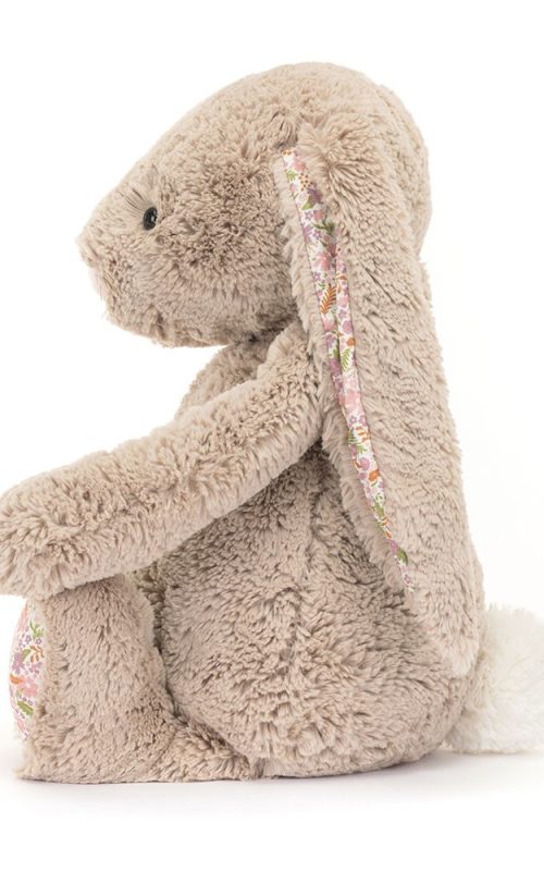 Jellycat Blossom Beige Bunny Petal Big 51 cm – Mjúk kanína með blómamynstruðum eyrum