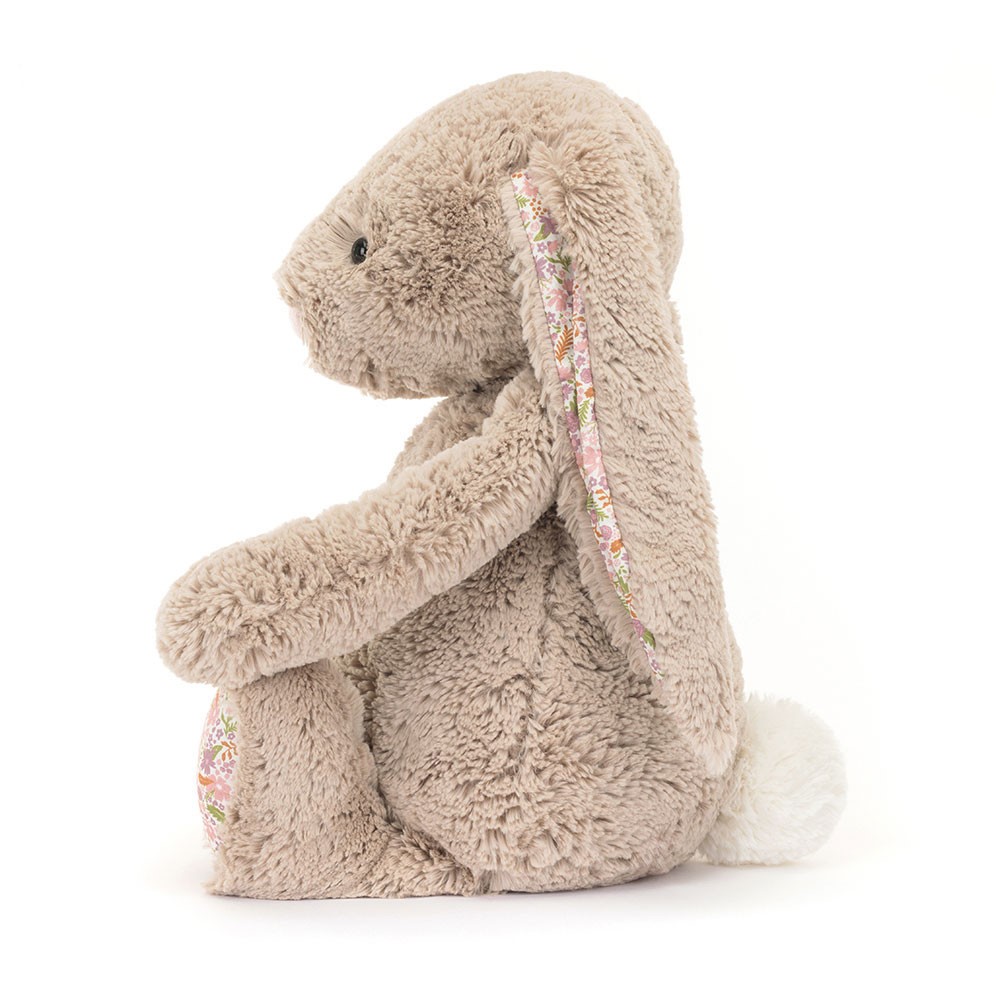 Jellycat Blossom Beige Bunny Petal Big 51 cm – Mjúk kanína með blómamynstruðum eyrum