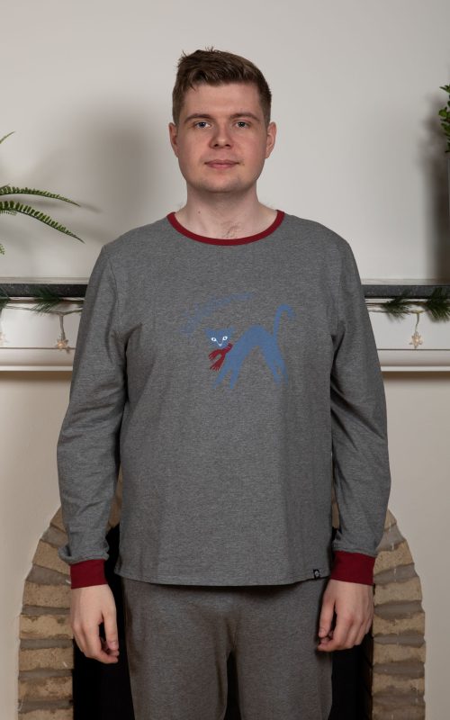 Jólaköttur náttfatasett - Stærðir 6-12 m 4-6 ára S/M og L/XL