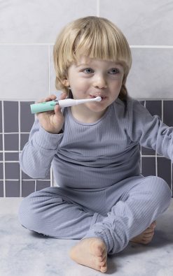Matchstick Monkey barnatannbursti – Mjúkur og öruggur fyrsta tannbursti fyrir börn
