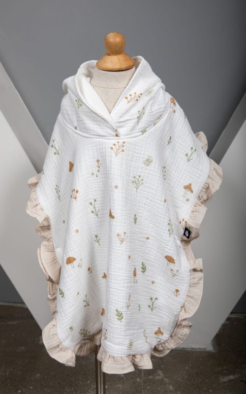 Björk poncho – Mjúkt og létt barnaponcho úr 100% bómull