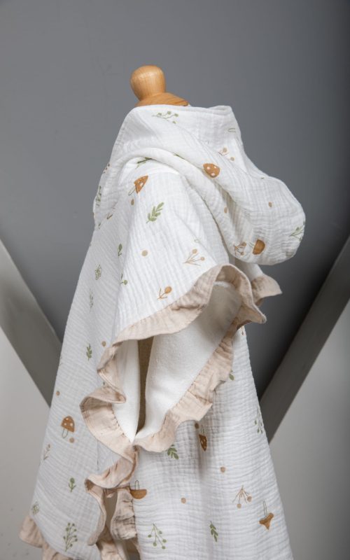 Björk poncho – Mjúkt og létt barnaponcho úr 100% bómull