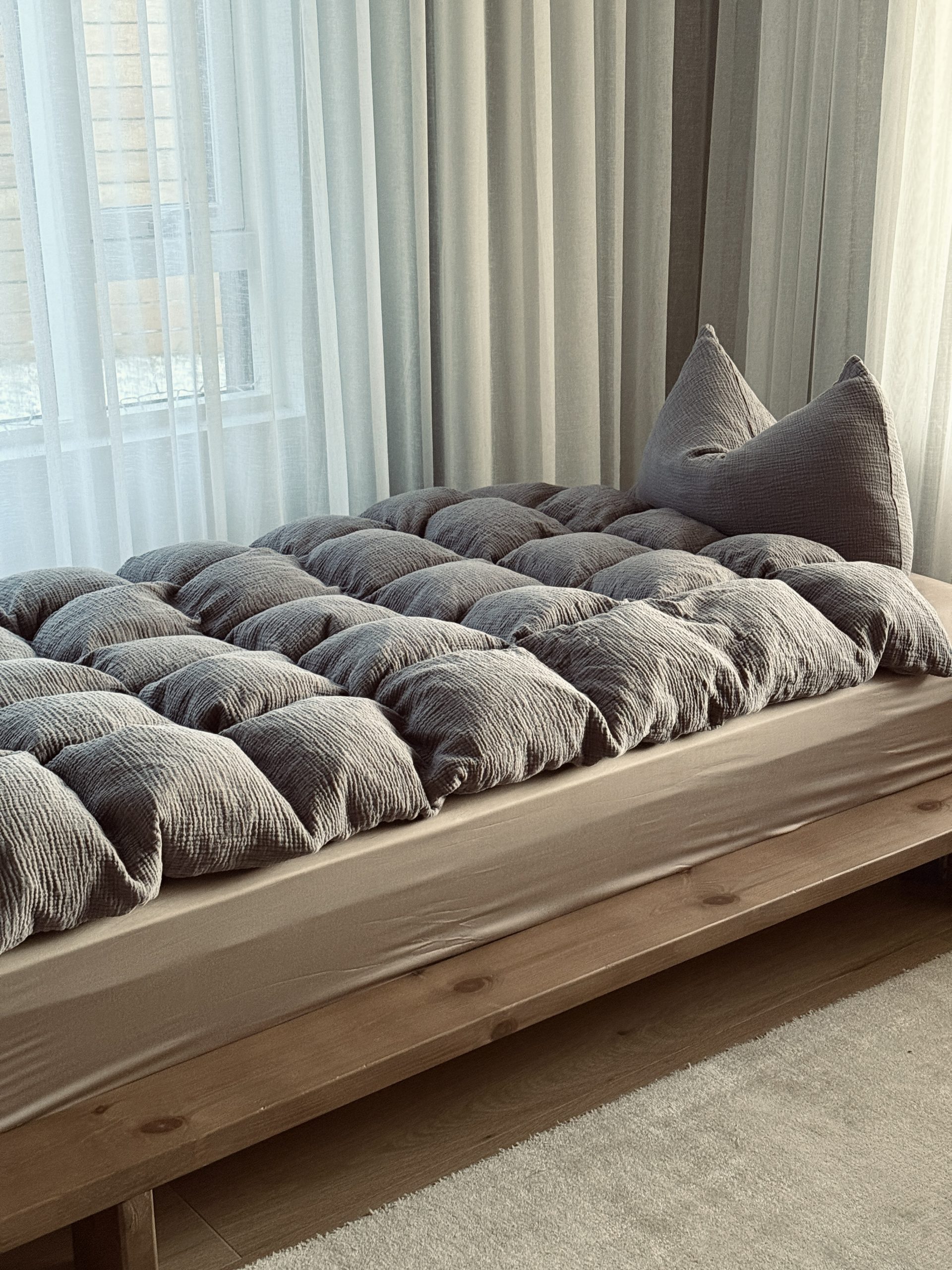 Rúmföt úr múslín bómull – Eik