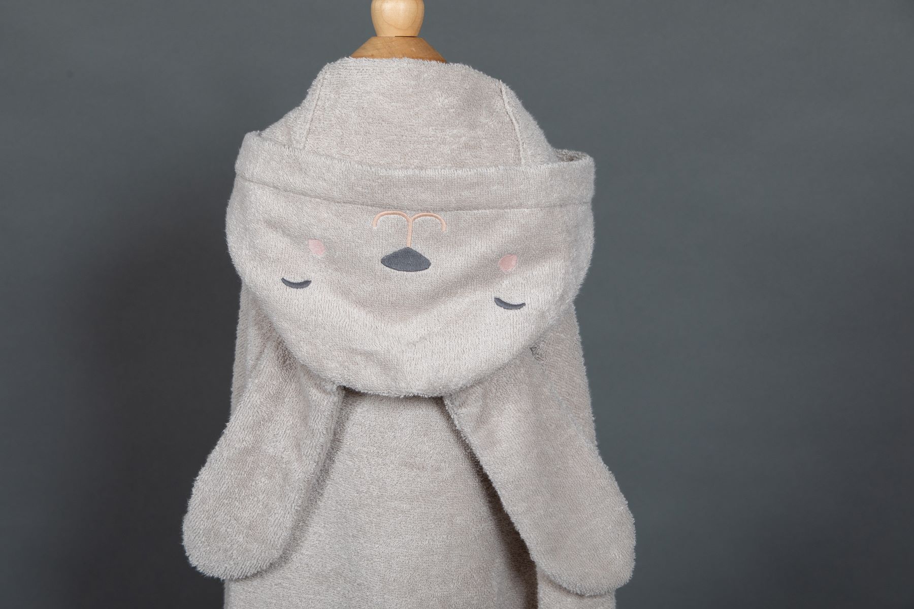 Kanínu baðsloppur úr bambus og bómull