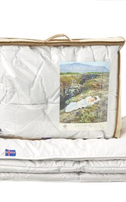EMBLA barnasæng úr íslenskri ull – temprandi og létt – 100x140 cm