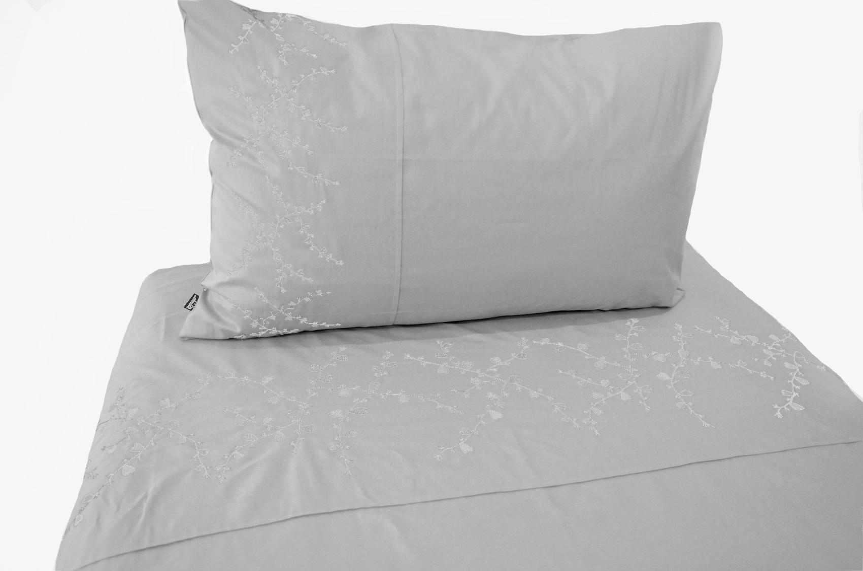 Hjartarfi 380 þráða bróderuð Pima bómull rúmföt - Stærð 140X200 - 140X220 - 200X200 - 200X220