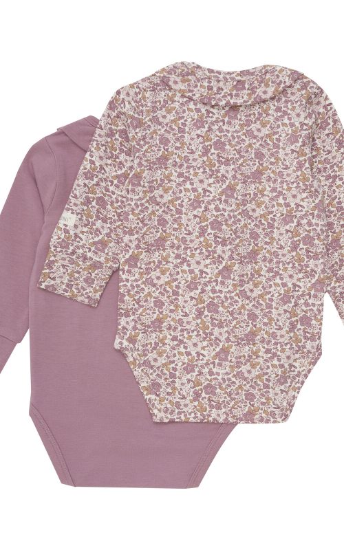 Nostalgia Rose og blómaprent  –  2ja stykkja samfellusett úr TENCEL™