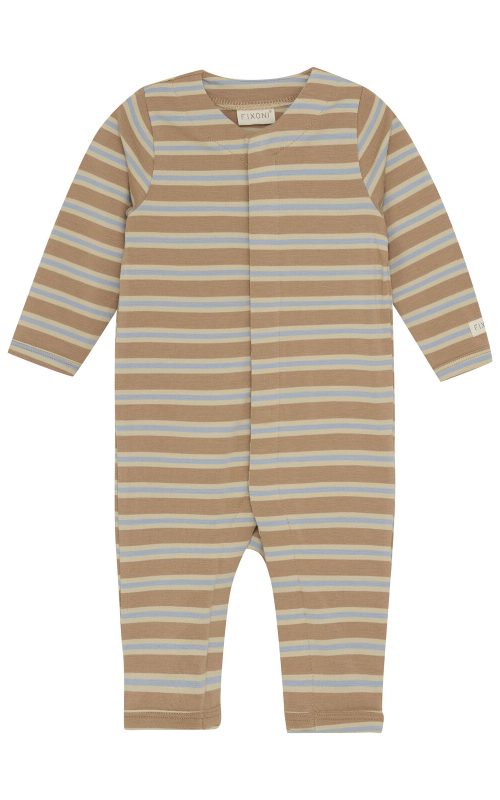 Macaroon samfestingur – TENCEL™ – Sand & ljósblár