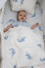 Gleym mér ei barnarúmföt – 380 þráða Pima-bómull