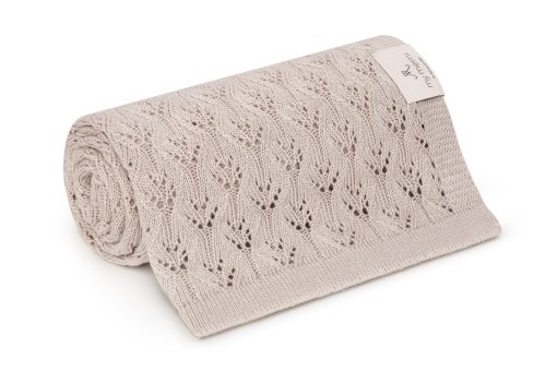 Bambusteppi með gatamynstri – ljósbleikt / drappað / hvítt