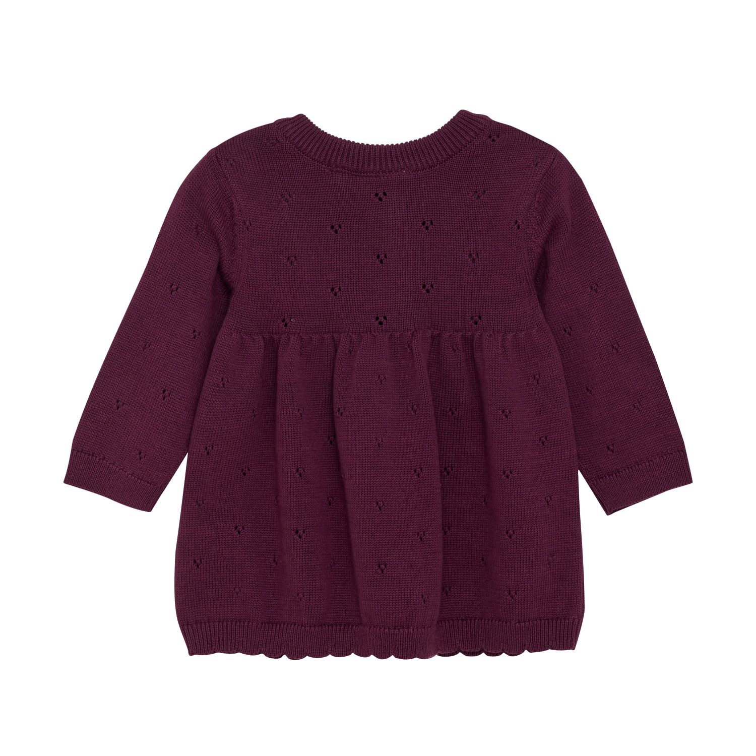 Prjónaður kjóll – vínrauður (Grape Wine)