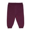 Prjónaðar buxur – vínrauðar (Fixoni AW25)