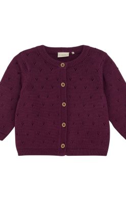 Prjónuð peysa – vínrauð (Fixoni AW25)