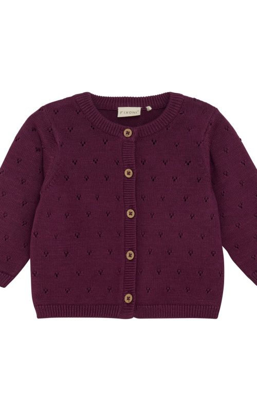 Prjónuð peysa – vínrauð (Fixoni AW25)