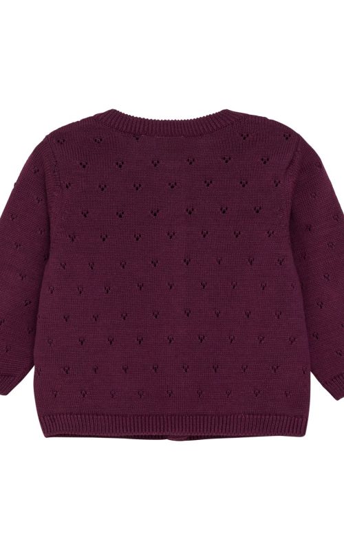 Prjónuð peysa – vínrauð (Fixoni AW25)