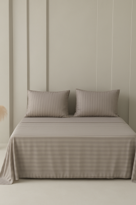 Heimaey – Röndótt 400 þráða bambus rúmföt