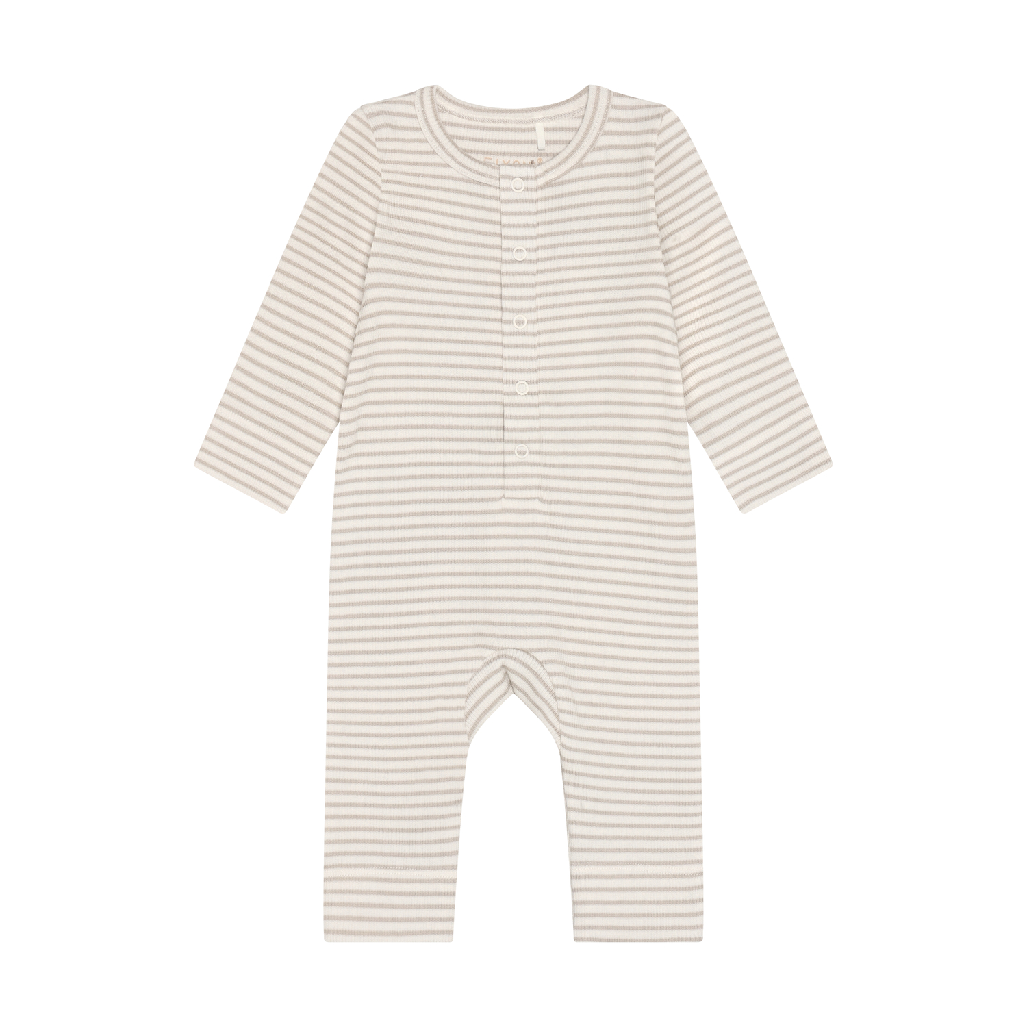 Fixoni – Röndóttur rib ungbarnagalli (GOTS)