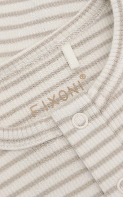 Fixoni – Röndóttur rib ungbarnagalli (GOTS)