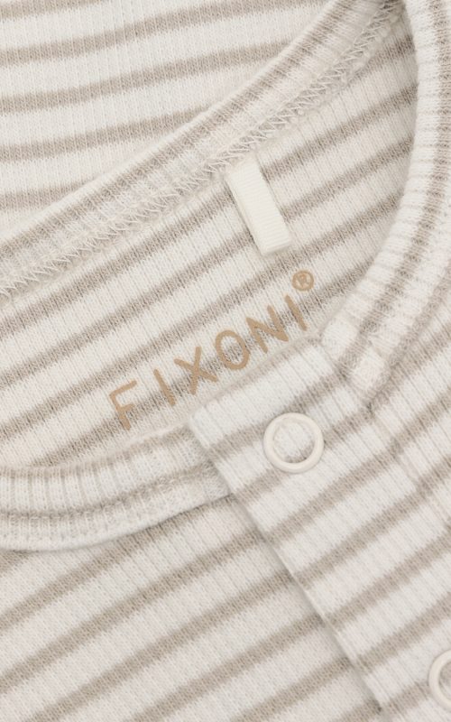 Fixoni – Röndóttur rib ungbarnagalli (GOTS)