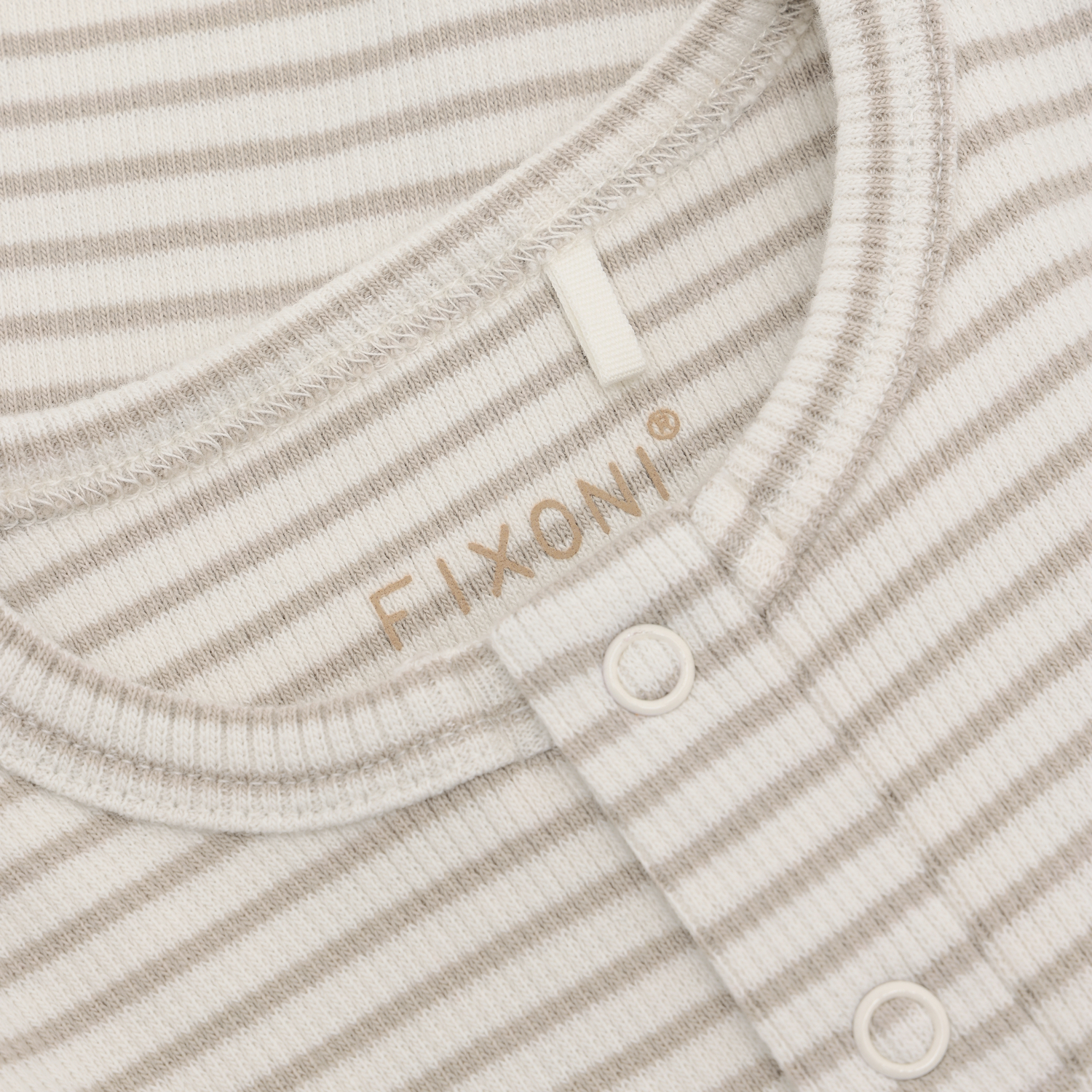 Fixoni – Röndóttur rib ungbarnagalli (GOTS)