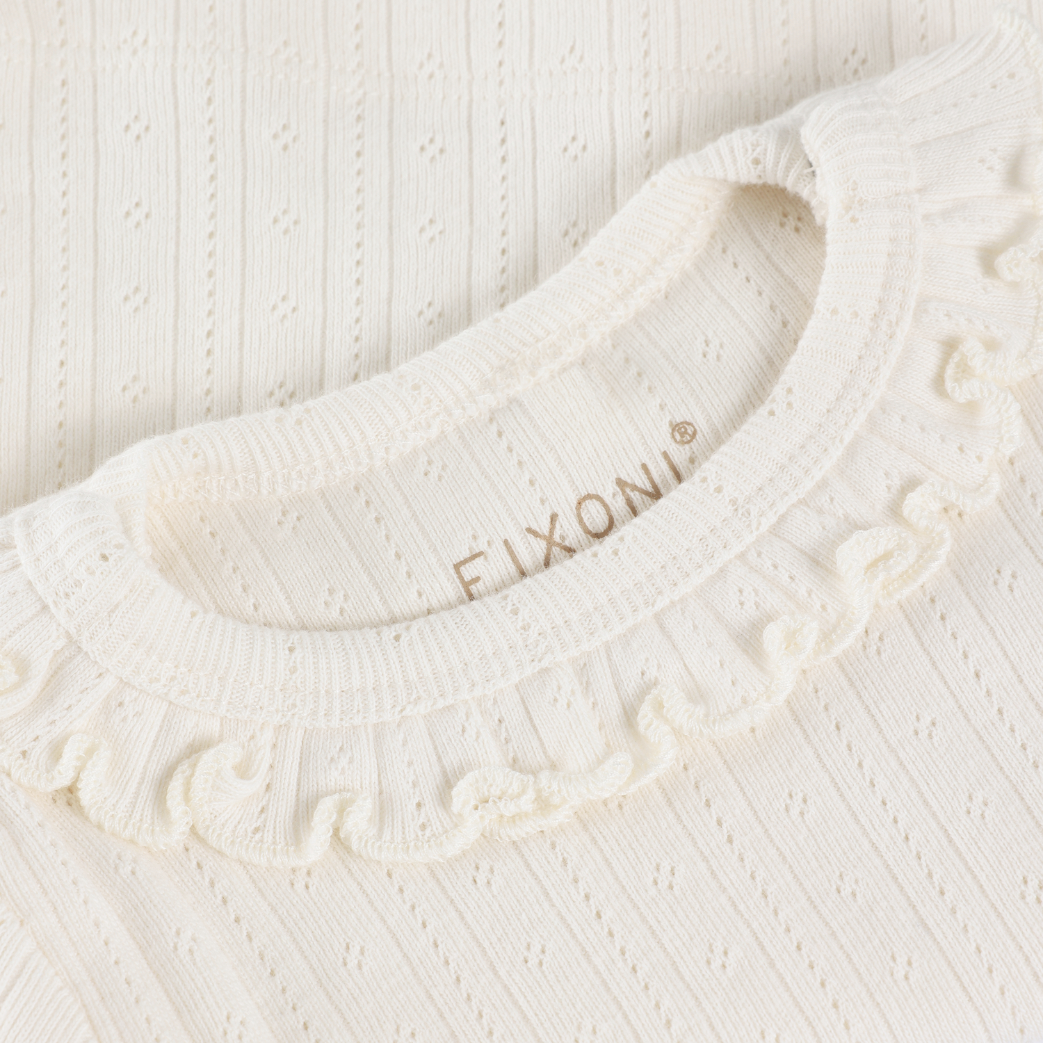 Fixoni pointelle síðerma bolur – GOTS vottaður