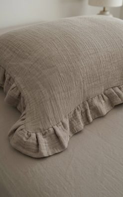 EIKIN pífukoddaver – múslín bómull með tvöföldum pífukanti