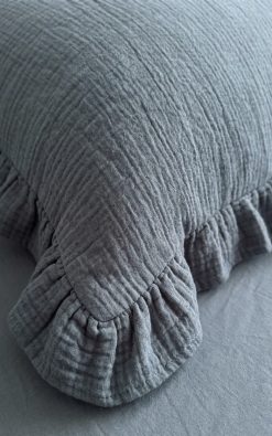 EIKIN pífukoddaver – múslín bómull með tvöföldum pífukanti