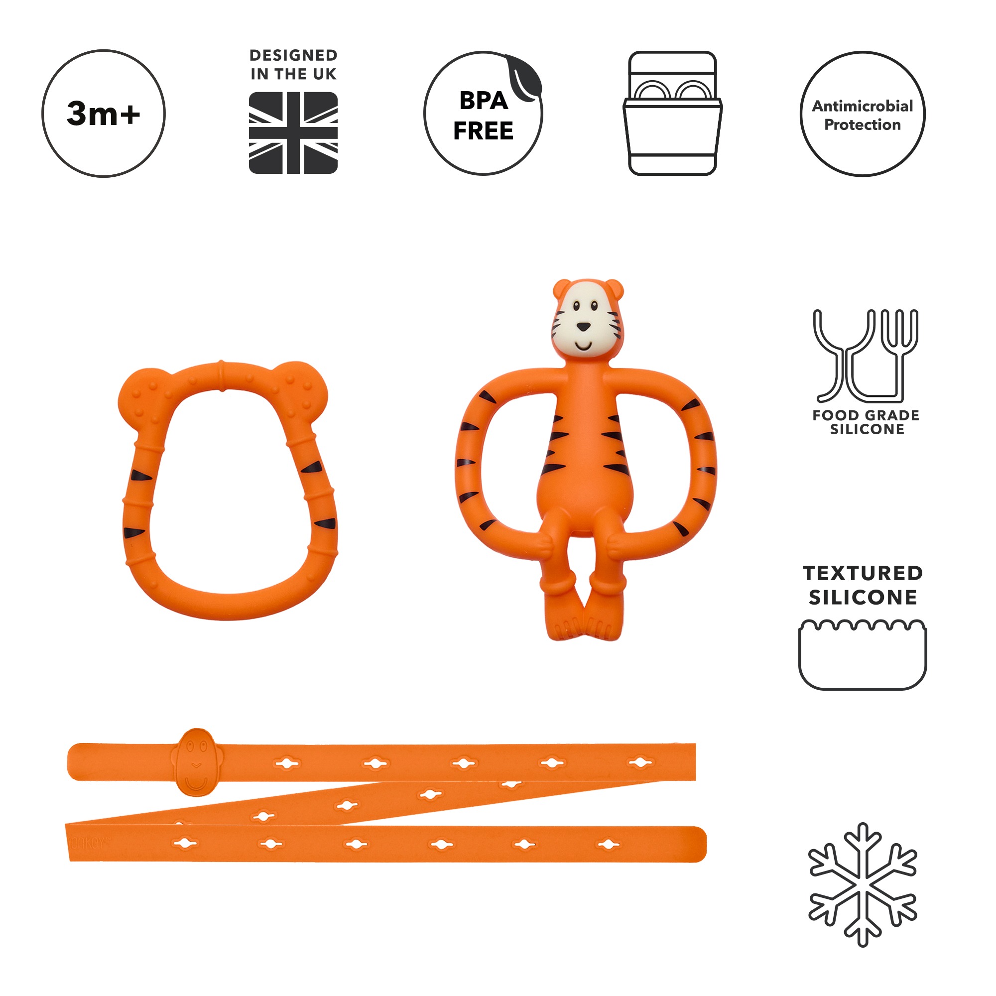 Matchstick Monkey gjafasett – Teddi tígur.