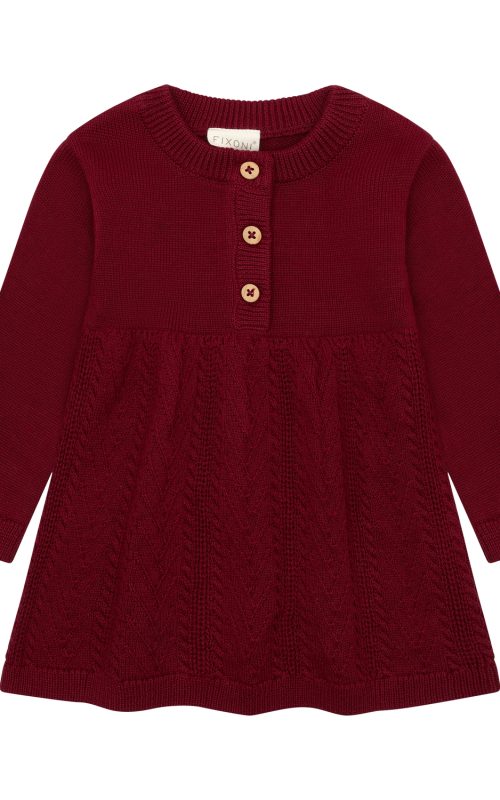 Fixoni prjónakjóll – Tibetan Red
