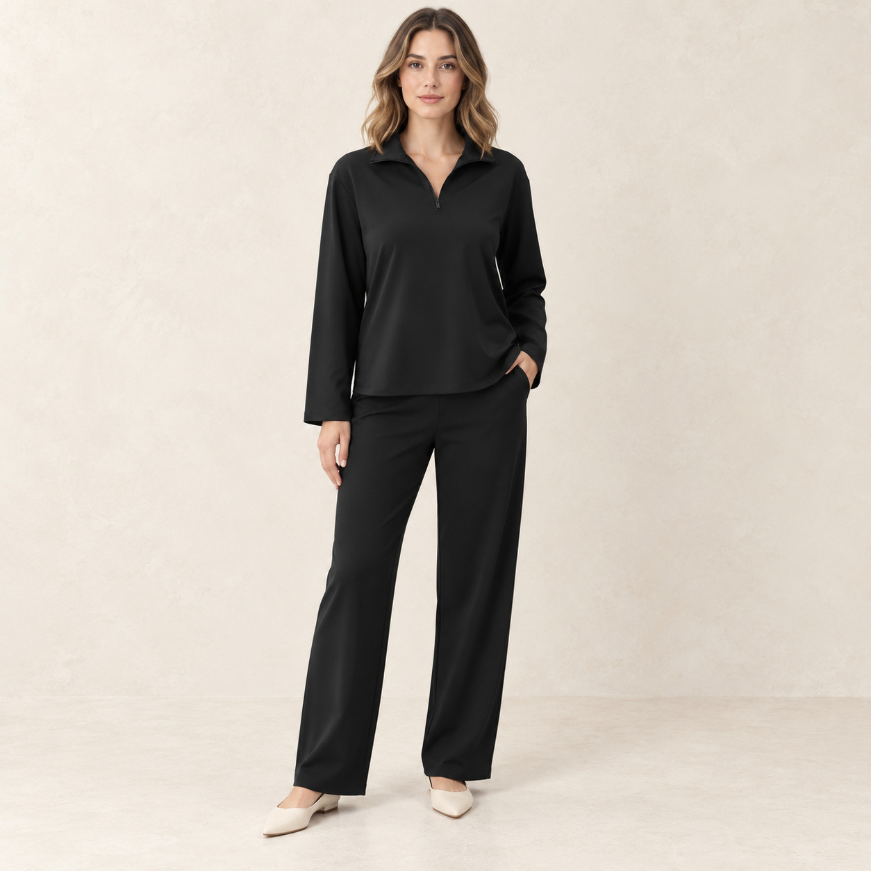Asana Relaxed Quarter-zip