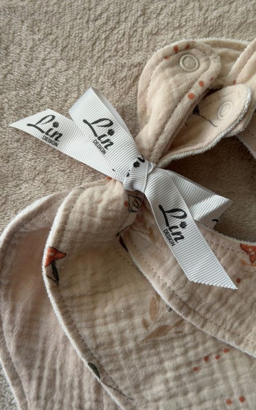 Ösp venjulegir smekkir úr múslínbómull – 3 í pakka