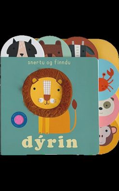 Snertu og finndu: Dýrin – skynjunarbók fyrir börn